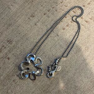 Silpada Sterling Flower Pendant Necklace N1347